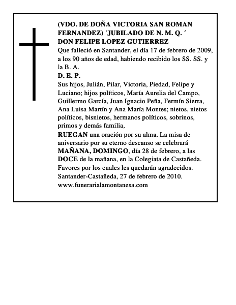 DON FELIPE LOPEZ GUTIERREZ