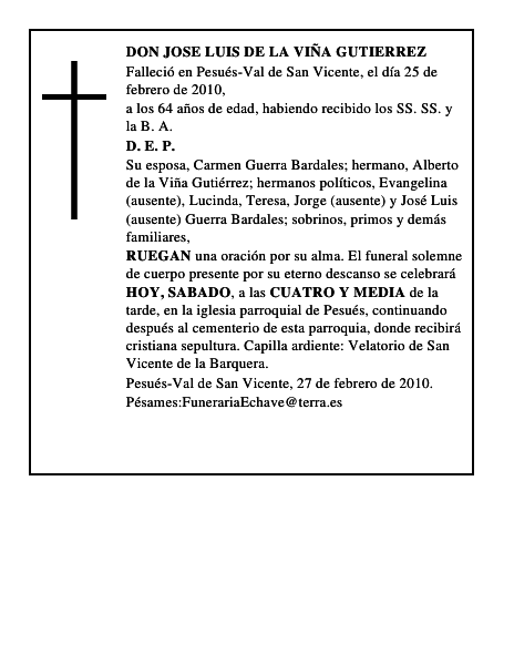 DON JOSE LUIS DE LA VIÑA GUTIERREZ