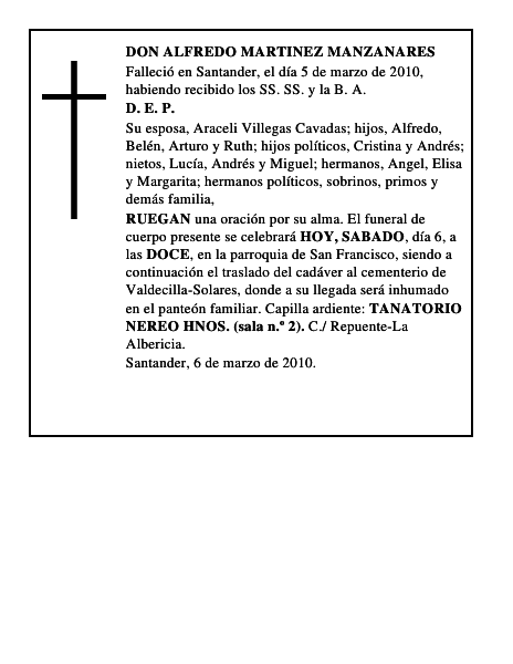 DON ALFREDO MARTINEZ MANZANARES