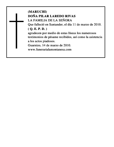 DOÑA PILAR LAREDO RIVAS