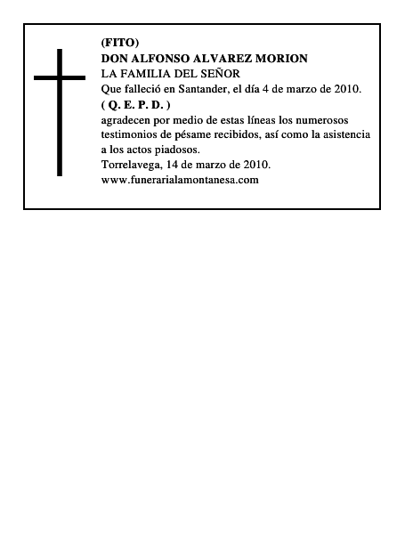 DON ALFONSO ALVAREZ MORION