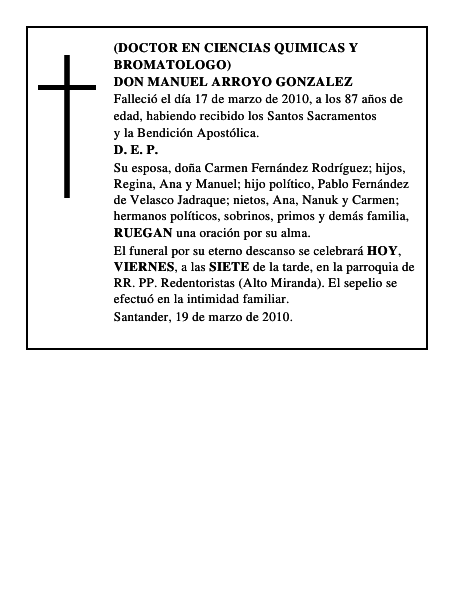 DON MANUEL ARROYO GONZALEZ