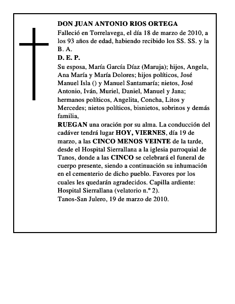 DON JUAN ANTONIO RIOS ORTEGA