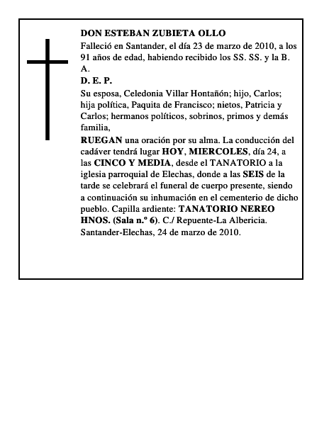 DON ESTEBAN ZUBIETA OLLO
