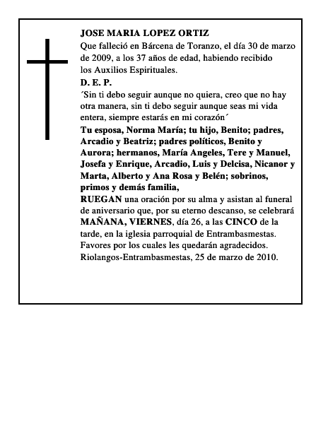 JOSE MARIA LOPEZ ORTIZ