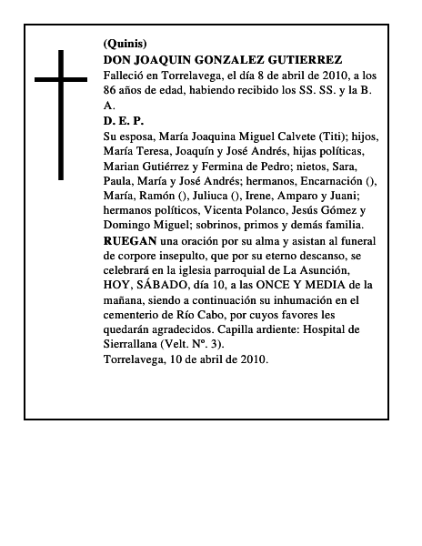 DON JOAQUIN GONZALEZ GUTIERREZ