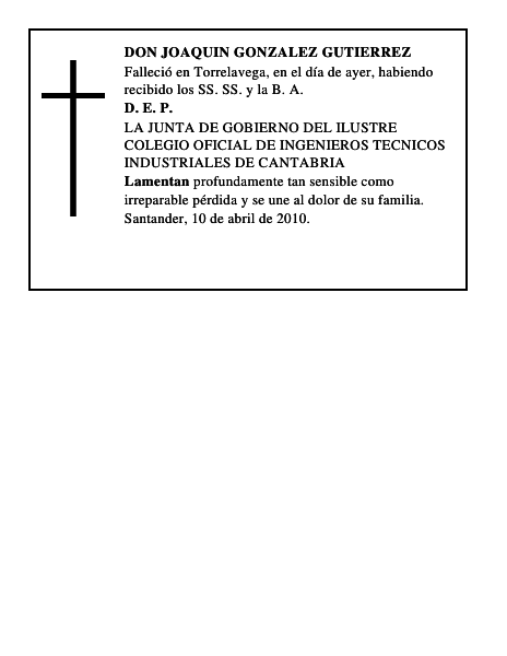 DON JOAQUIN GONZALEZ GUTIERREZ