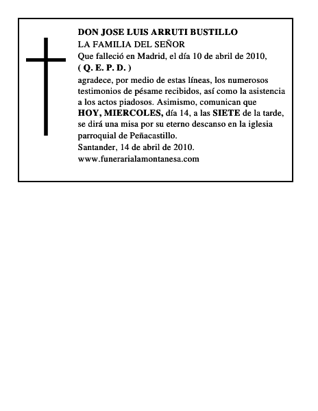 DON JOSE LUIS ARRUTI BUSTILLO