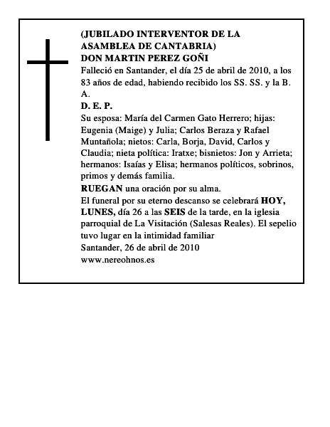 DON MARTIN PEREZ GOÑI