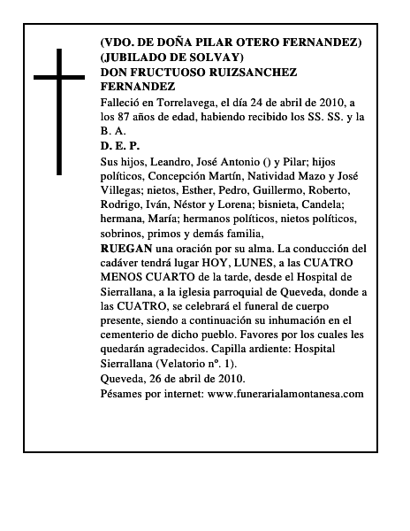 DON FRUCTUOSO RUIZSANCHEZ FERNANDEZ
