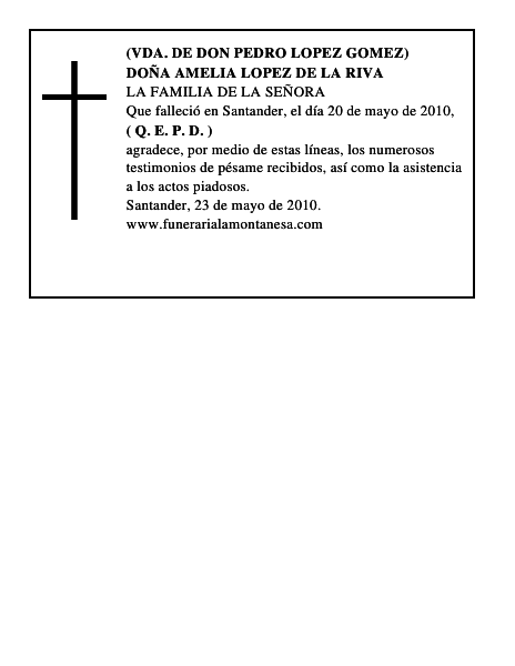 DOÑA AMELIA LOPEZ DE LA RIVA