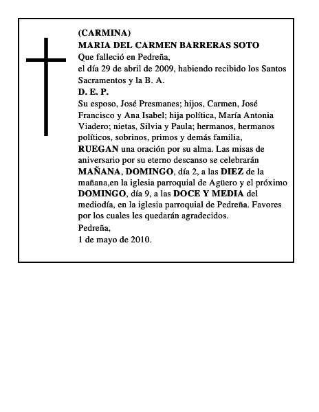 MARIA DEL CARMEN BARRERAS SOTO