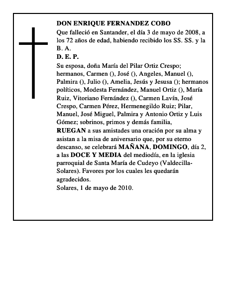 DON ENRIQUE FERNANDEZ COBO
