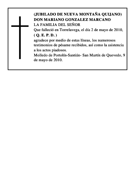 DON MARIANO GONZALEZ MARCANO