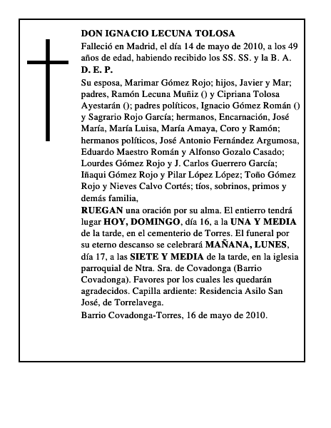DON IGNACIO LECUNA TOLOSA