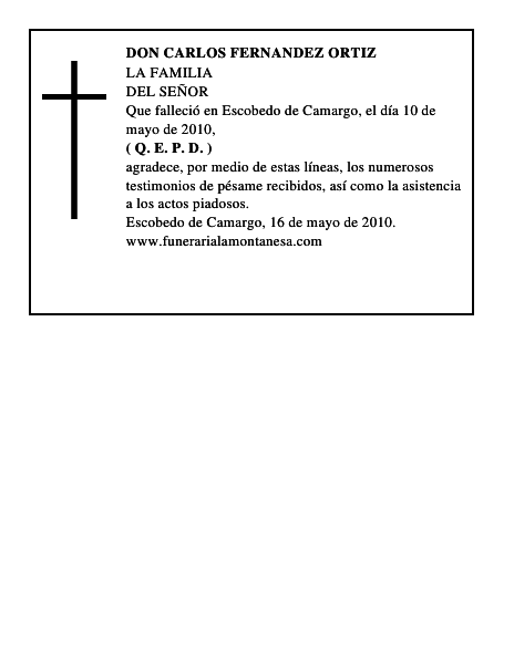 DON CARLOS FERNANDEZ ORTIZ