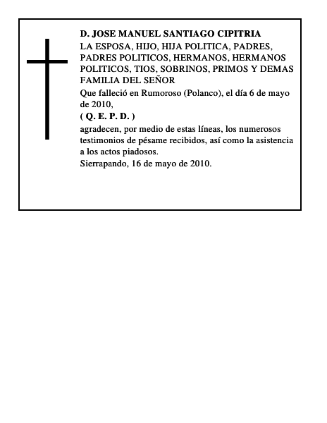 D. JOSE MANUEL SANTIAGO CIPITRIA