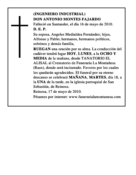 DON ANTONIO MONTES FAJARDO