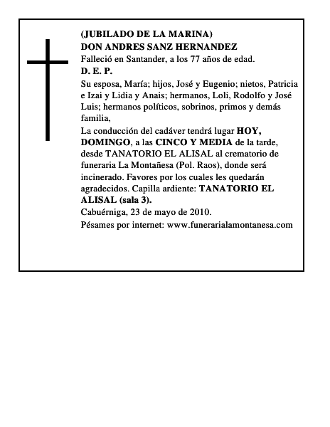 DON ANDRES SANZ HERNANDEZ