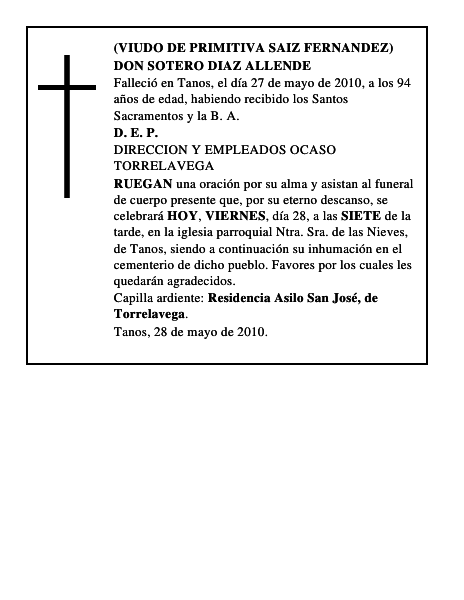 DON SOTERO DIAZ ALLENDE