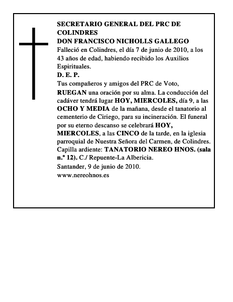 DON FRANCISCO NICHOLLS GALLEGO