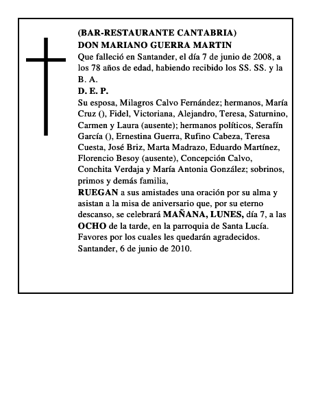 DON MARIANO GUERRA MARTIN