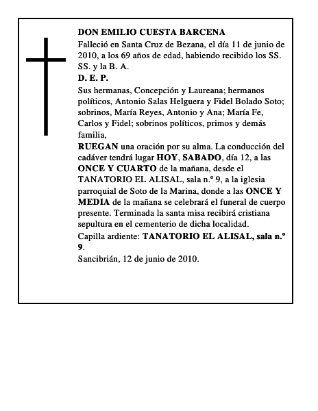 DON EMILIO CUESTA BARCENA