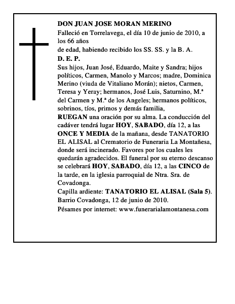 DON JUAN JOSE MORAN MERINO