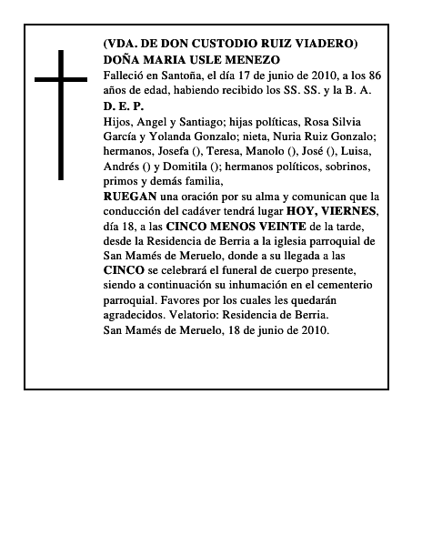 DOÑA MARIA USLE MENEZO
