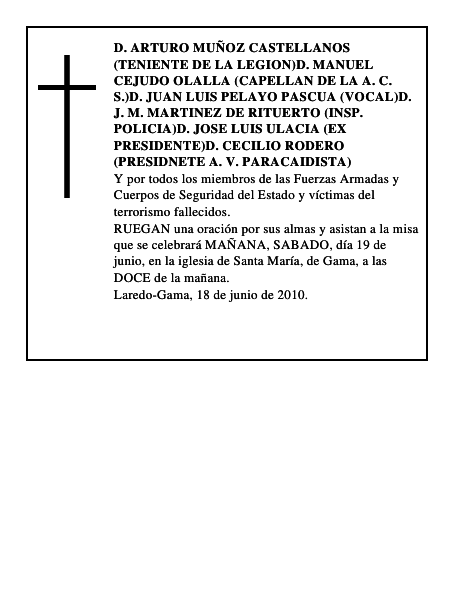 D. ARTURO MUÑOZ CASTELLANOS (TENIENTE DE LA LEGION)D. MANUEL CEJUDO OLALLA (CAPELLAN DE L