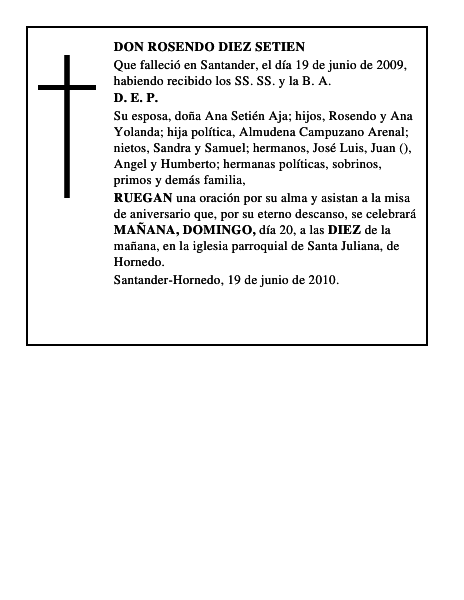 DON ROSENDO DIEZ SETIEN