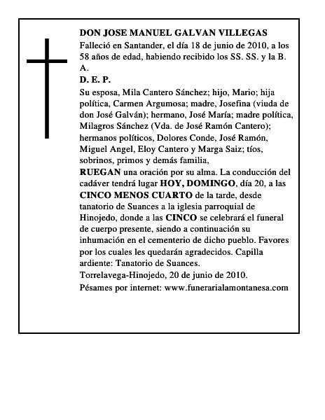 DON JOSE MANUEL GALVAN VILLEGAS