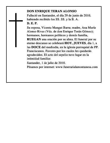 DON ENRIQUE TERAN ALONSO