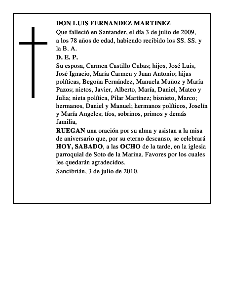 DON LUIS FERNANDEZ MARTINEZ