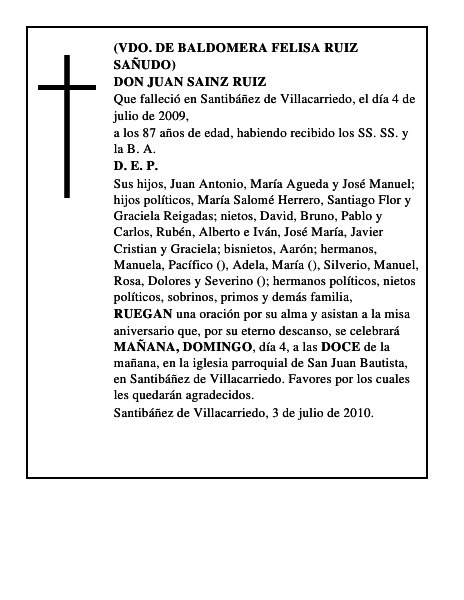 DON JUAN SAINZ RUIZ