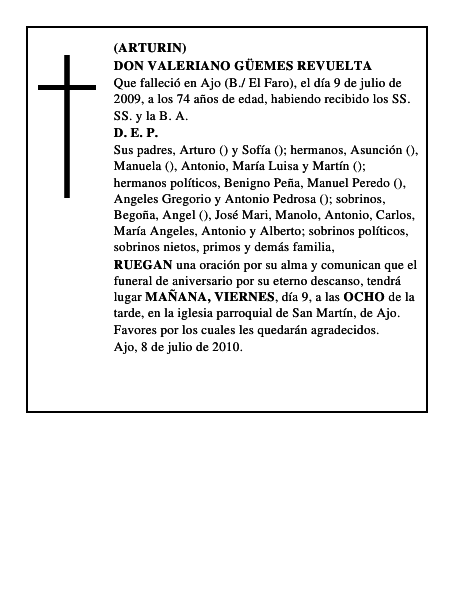 DON VALERIANO GÜEMES REVUELTA
