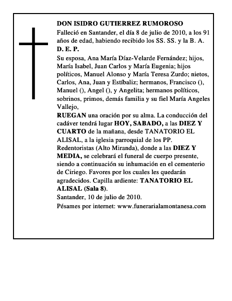 DON ISIDRO GUTIERREZ RUMOROSO
