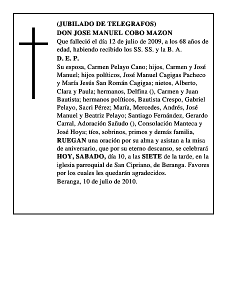 DON JOSE MANUEL COBO MAZON