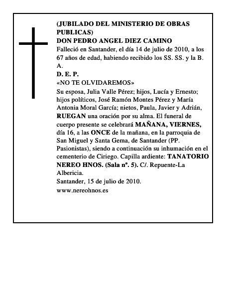 DON PEDRO ANGEL DIEZ CAMINO