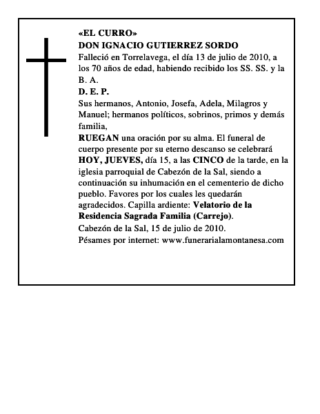 DON IGNACIO GUTIERREZ SORDO