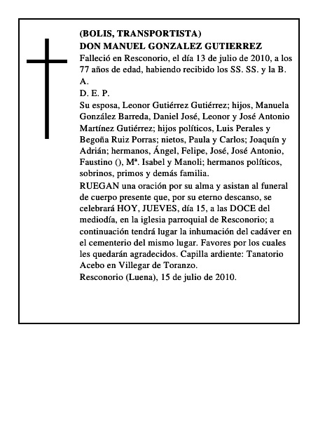 DON MANUEL GONZALEZ GUTIERREZ