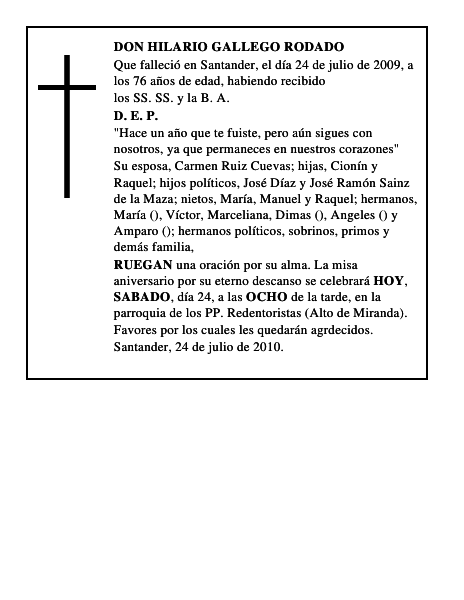 DON HILARIO GALLEGO RODADO