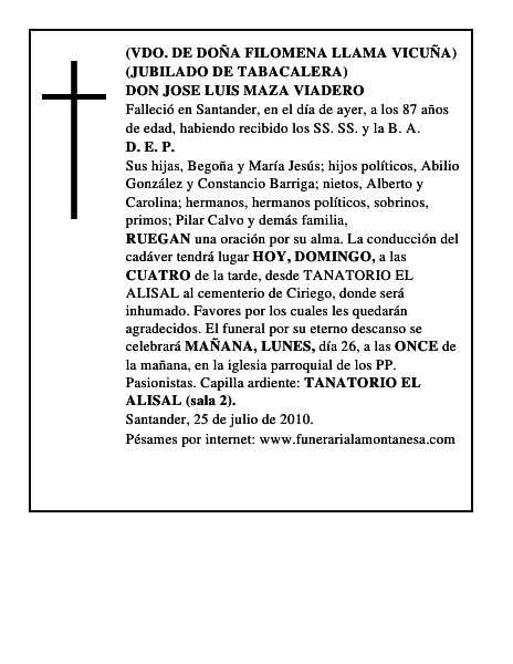 DON JOSE LUIS MAZA VIADERO