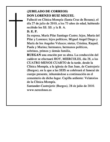 DON LORENZO RUIZ MIGUEL