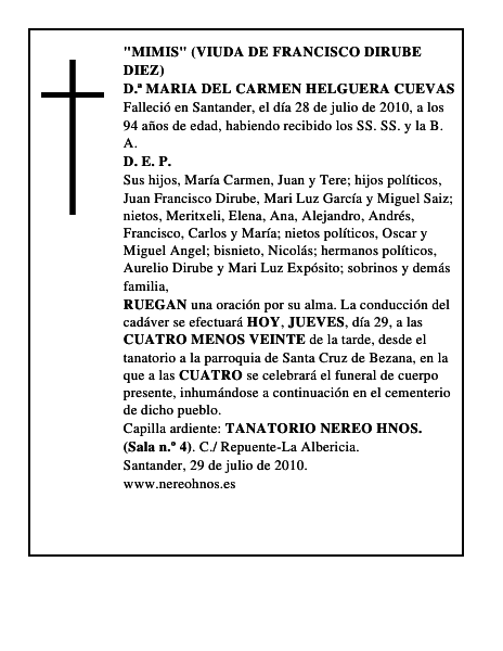 D.ª MARIA DEL CARMEN HELGUERA CUEVAS
