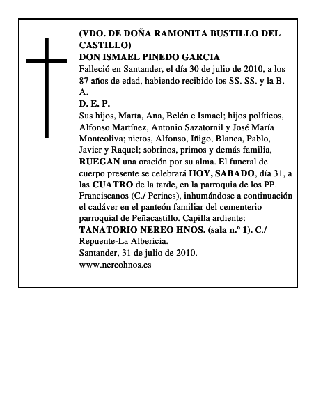 DON ISMAEL PINEDO GARCIA