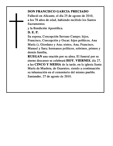 DON FRANCISCO GARCIA PRECIADO