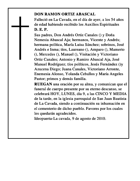 DON RAMON ORTIZ ABASCAL
