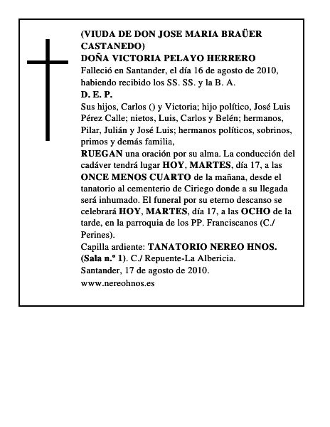 DOÑA VICTORIA PELAYO HERRERO