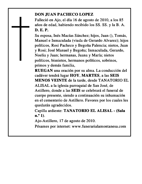 DON JUAN PACHECO LOPEZ
